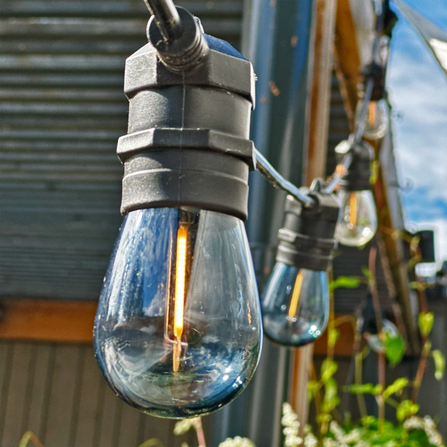 Deco pære, E27 12V (røg)