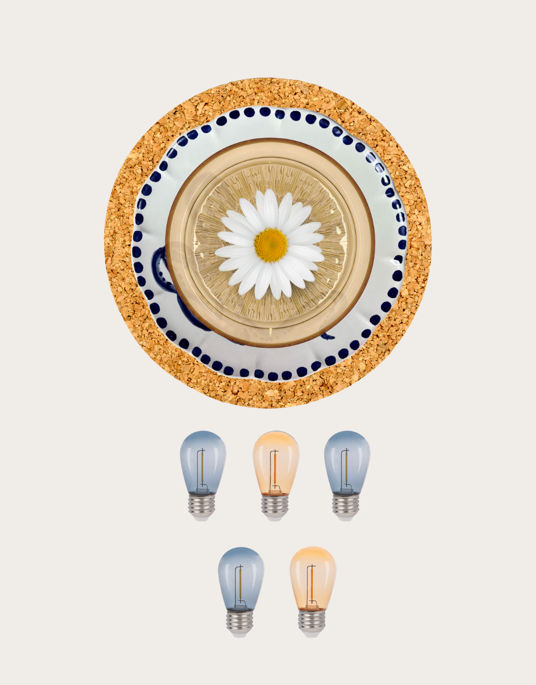 Deco pære, E27 12V (røg)