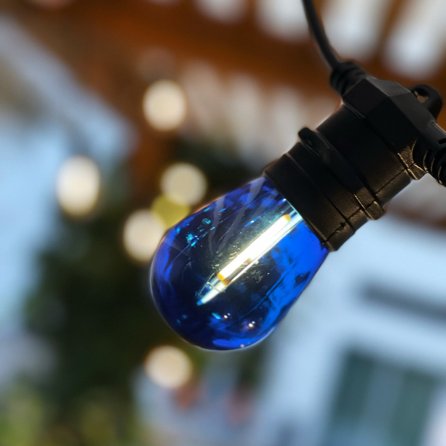 DECO BULB x 5, E27 12V (blue)