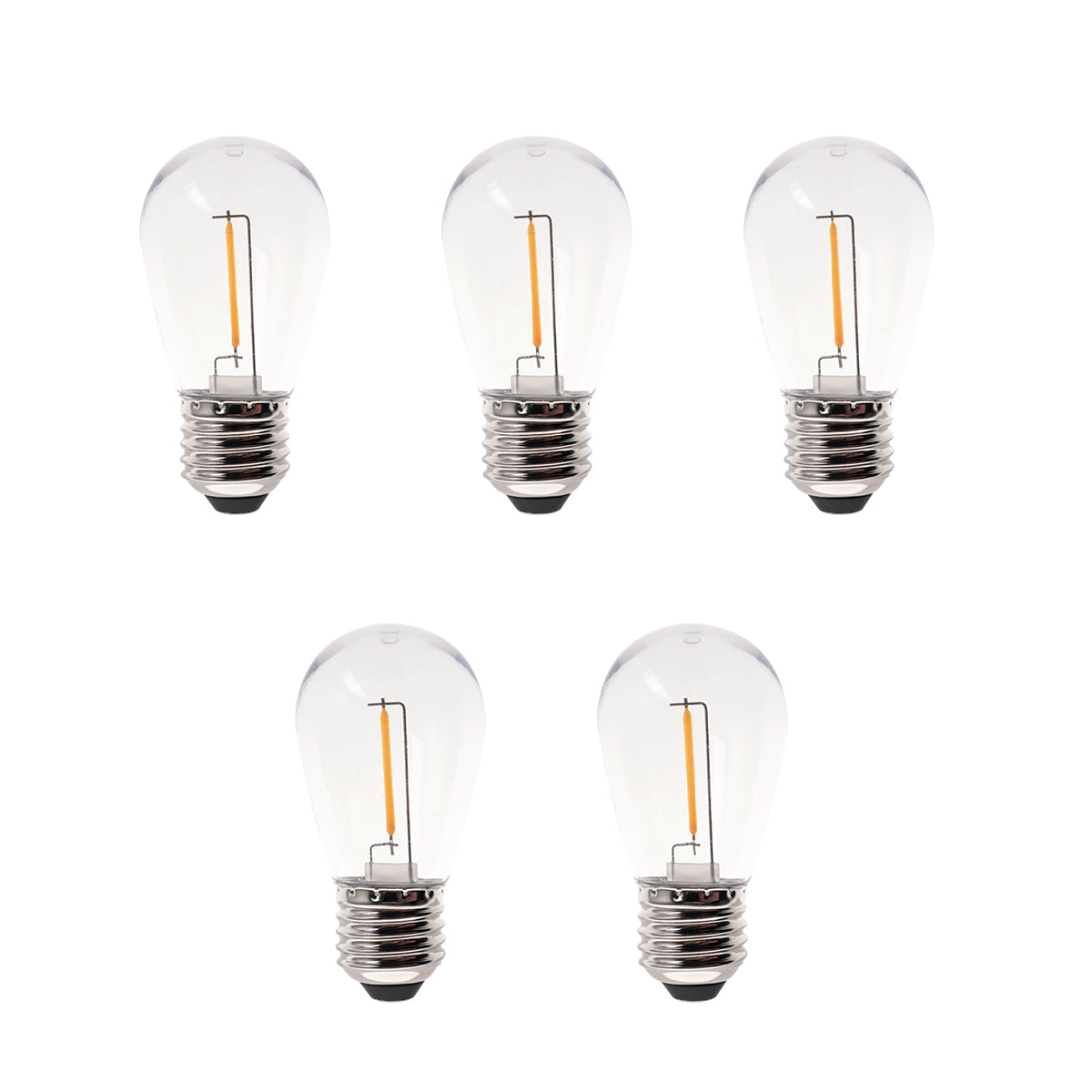 DECO BULB x 5, E27 12V (warm white)