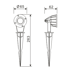 LUMINUS ground spot (black)